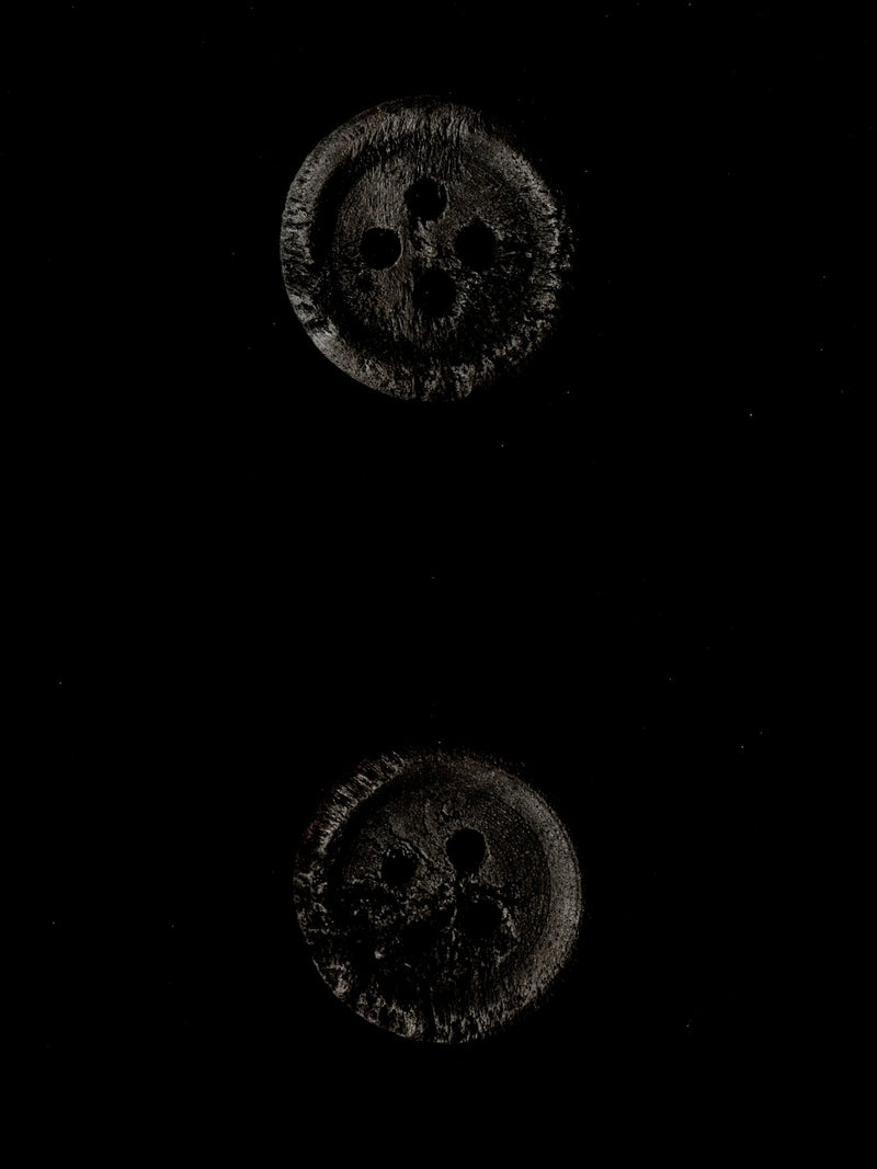 Ebonised wooden buttons